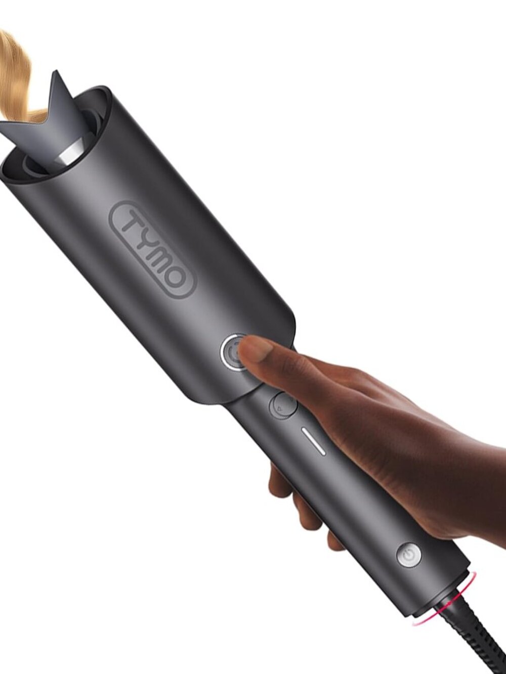 TYMO Automatic Rotating Curling Iron, TYMO CURLPRO Beach Waves Hair Curler-Gray